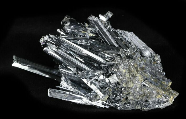 Metallic Stibnite Crystal Cluster - China #31575